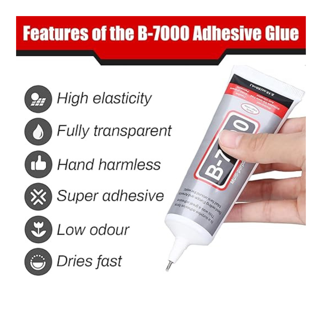 B-7000 Universal Glue | Glue for Mobile Phone, Artificial Crystal Crafts, Clothes, Shoes, Screen Repair, Metal, Stone, Glass