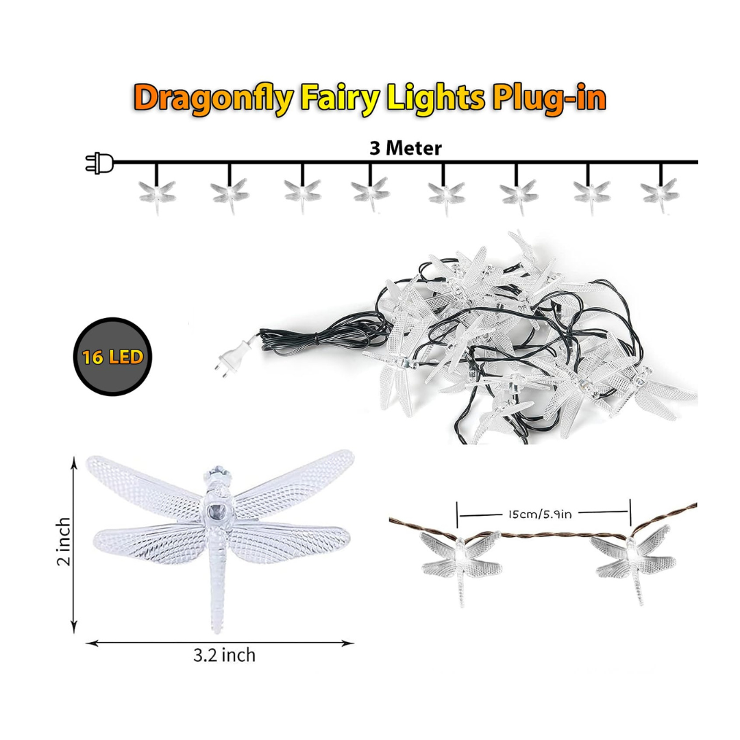 Dragonfly Solar String Lights | Indoor & Outdoor Waterproof Fairy Lights