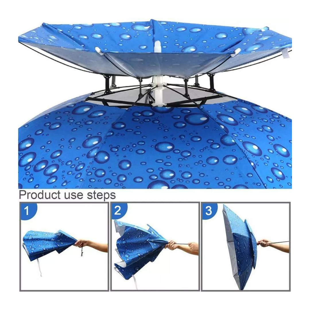 Double Layer Umbrella Hat - Protection from Sun and Rain