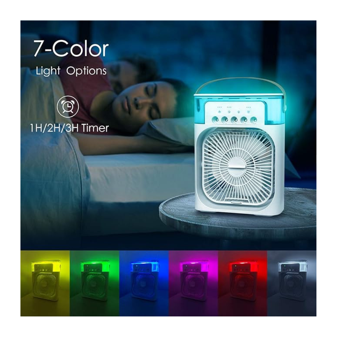 Portable 3 In 1 Fan Air Conditioner Household Small Air Cooler with LED Night Lights