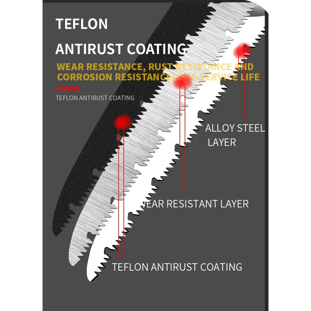Carbon Steel Folding Saw | Hand Saw with Secure Lock