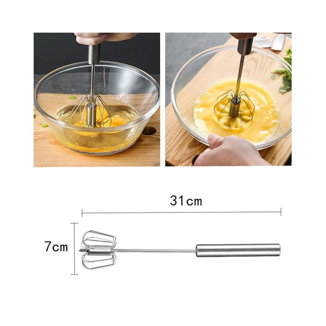 Stainless Steel Semi-Automatic Egg Beater