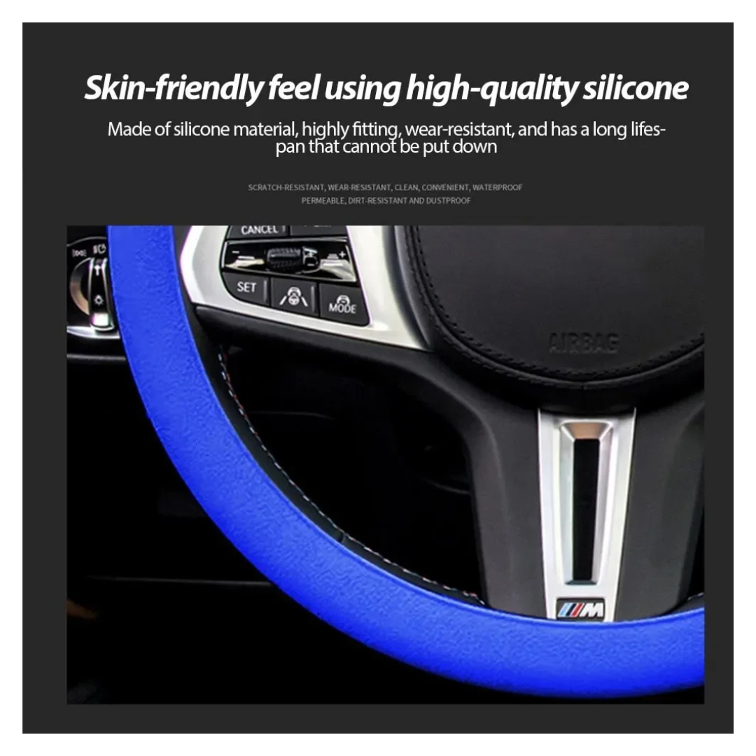 Universal Car Silicone Steering Wheel Cover | Elastic | Non-Slip | Soft Multi-Color