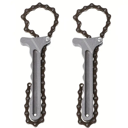 Universal Chain Wrench | Heavy-Duty Chain Wrench Oil Filter Tool