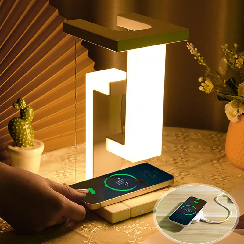 Anti-Gravity Table Lamp, Wireless Charging of Mobile Phone and other stuff