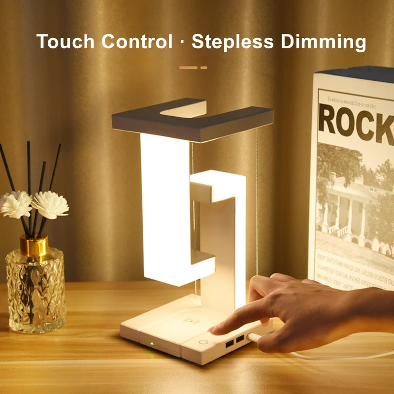 Anti-Gravity Table Lamp, Wireless Charging of Mobile Phone and other stuff