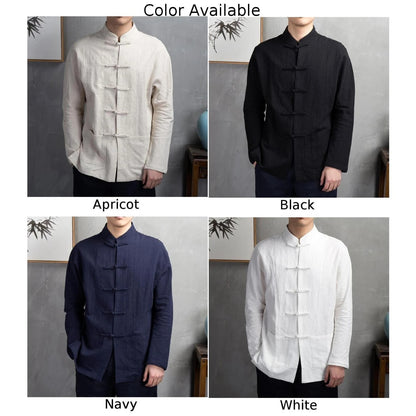 Chinese Tang Shirt | Mandarin Collar Shirt | Traditional knot Buttons