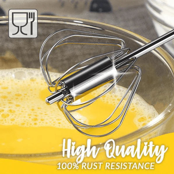 Stainless Steel Semi-Automatic Egg Beater