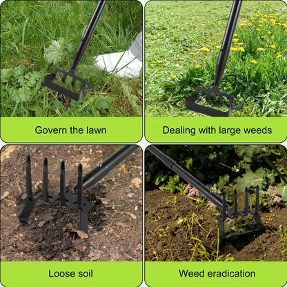 2-in-1 Stirrup Hoe and Cultivator | Stainless Steel Weeding Hoe