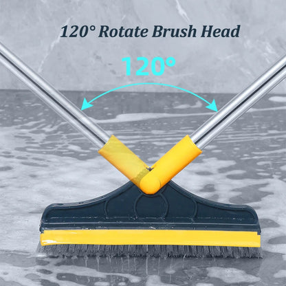 Rotating Floor Scrub Brush | 2 In 1 for Bathroom and Kitchen Floor Cleaning