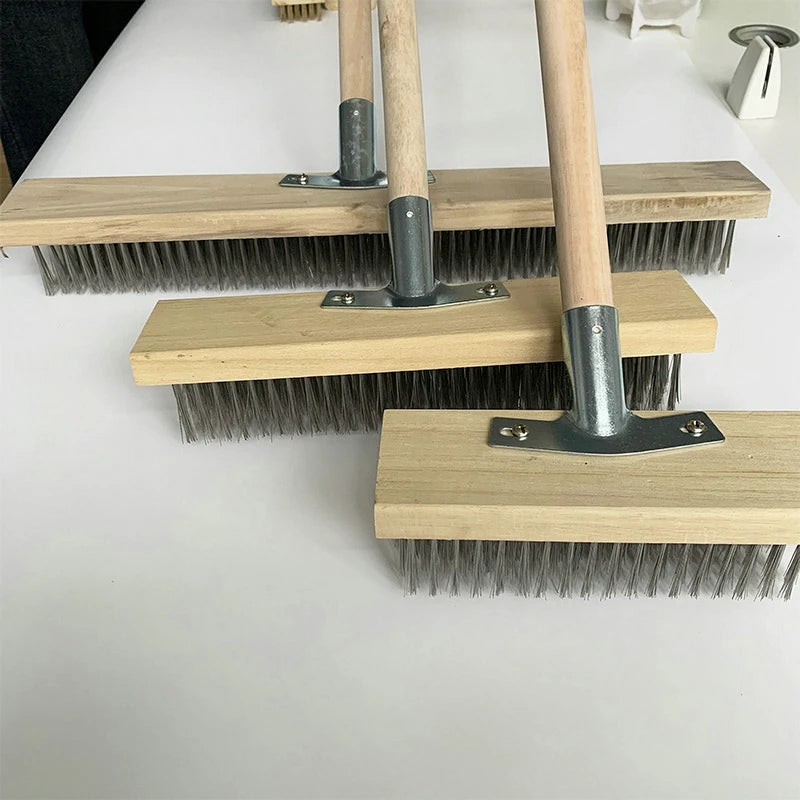 Stainless Steel Outdoor Broom Brush | Long Handle Floor brush