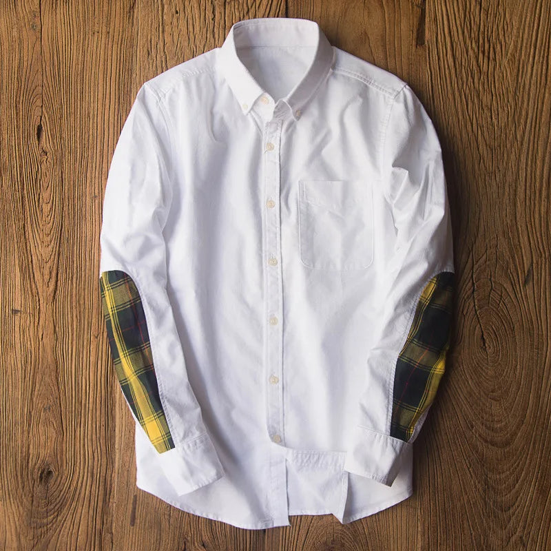 Cotton Patch Sleeve Shirt for Men