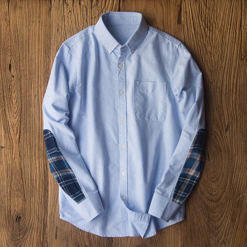 Cotton Patch Sleeve Shirt for Men