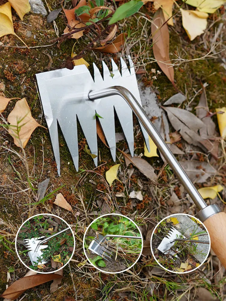 Garden Manganese Steel Weeders: Effortlessly Tackle Grass Rooting and Loosen Soil