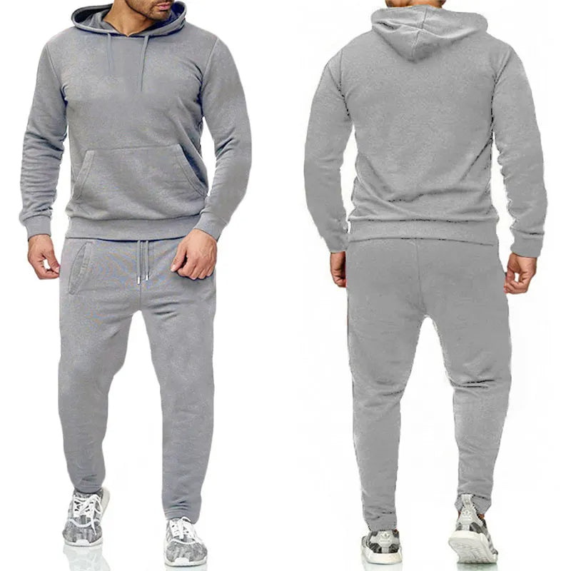 Classic Men Tracksuit - Hooded Sweatshirt and Comfy Pants