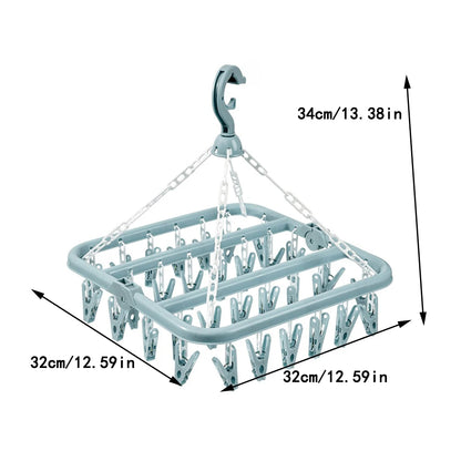 32 Clips Folding Clothes Hanger | Clothes Dryer Rack