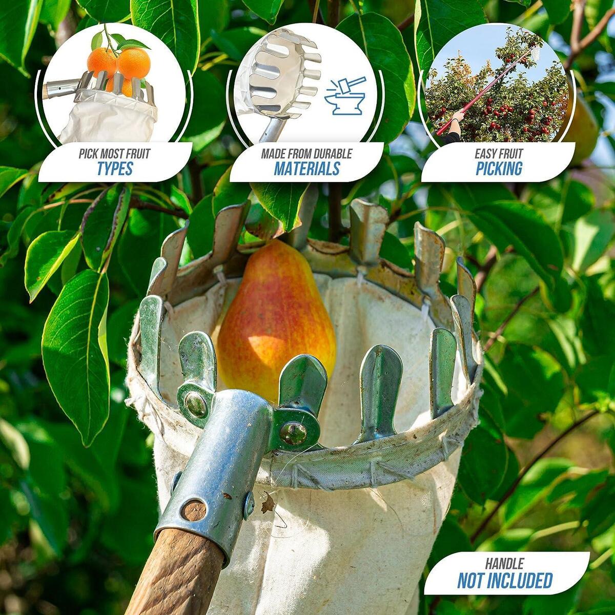 Fruit Picker Head Basket | Easy Pick Fruit Harvester