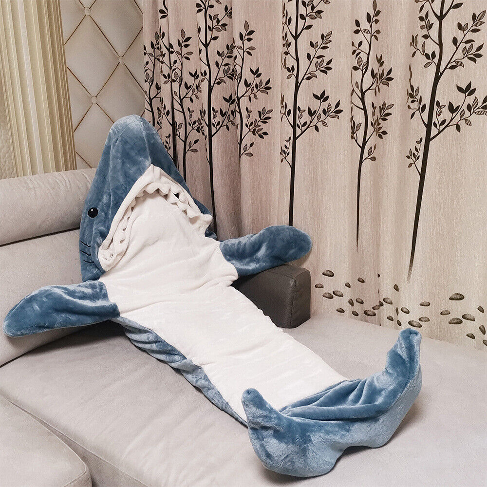 Wearable Shark Blanket Hoodie | Adult shark fleece blanket