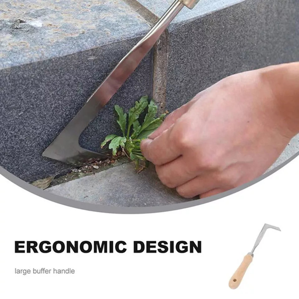 L Shaped 2 in 1 Crack Weeder and Vegetable Sickle