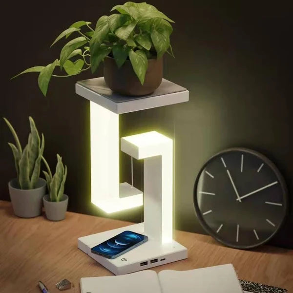 Anti-Gravity Table Lamp, Wireless Charging of Mobile Phone and other stuff