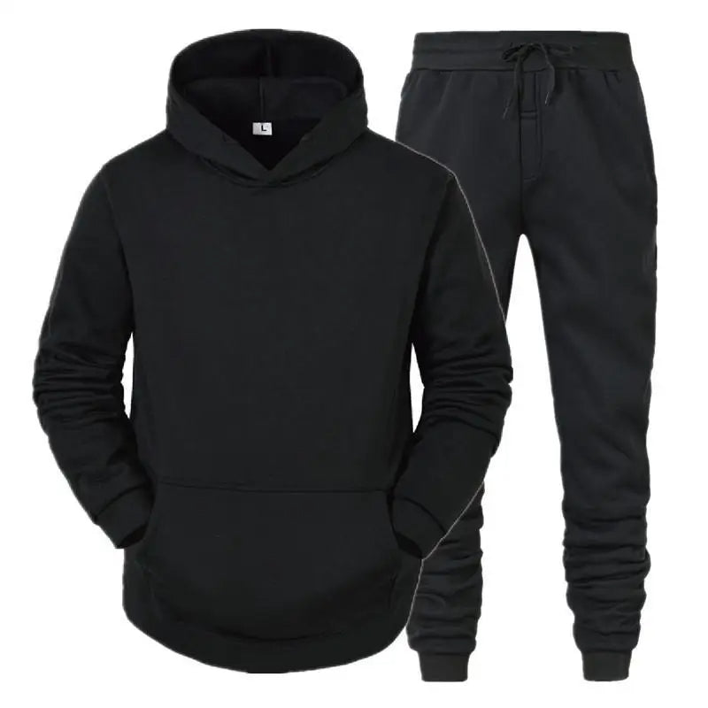 Classic Men Tracksuit - Hooded Sweatshirt and Comfy Pants