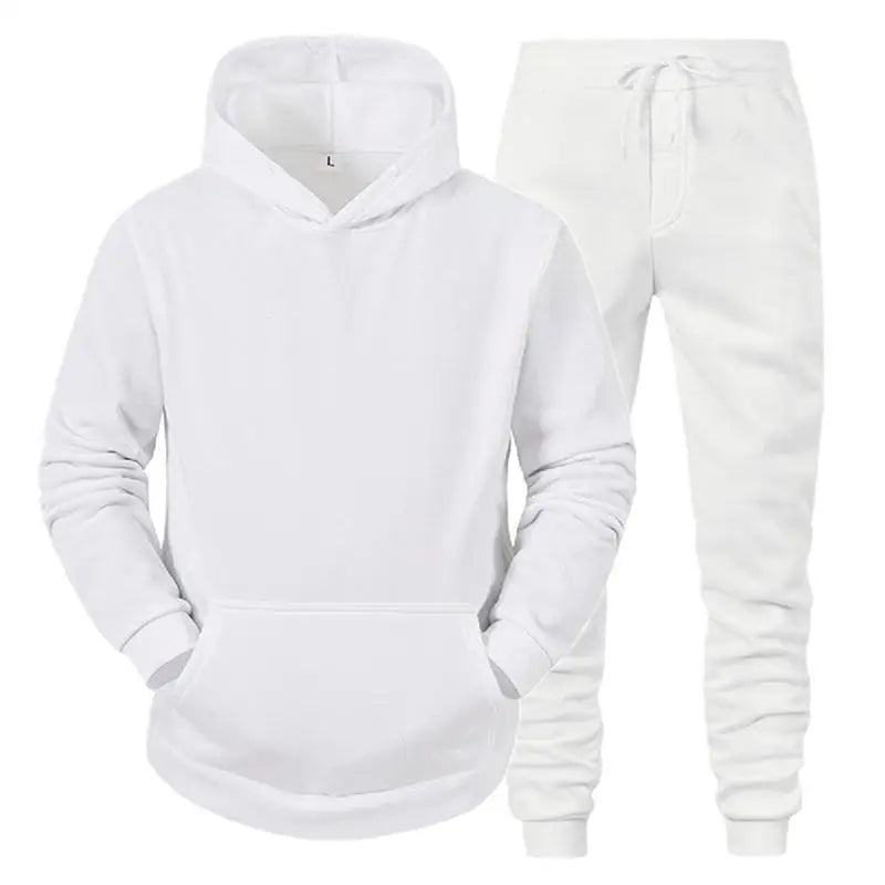 Classic Men Tracksuit - Hooded Sweatshirt and Comfy Pants